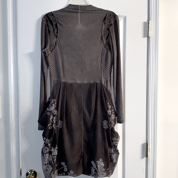 Angels Never Die Dark Gray Unique Design Empire-Waist Dress - Picture 6 of 15